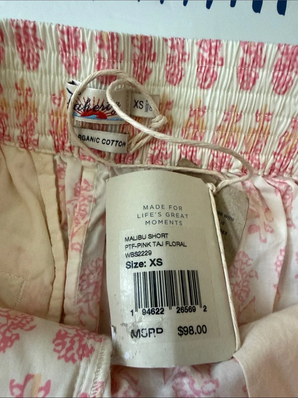 Faherty Malibu Short in Pink Taj Floral